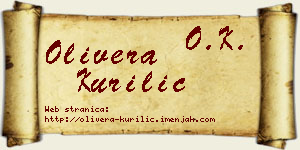 Olivera Kurilić vizit kartica